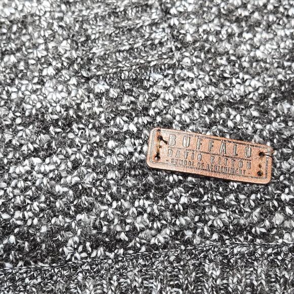 Buffalo David Bitton Sweater Jacket Mens LARGE Knit Gray Fleece Lined GORPCORE - Picture 2 of 9